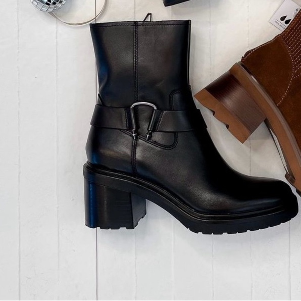 Camros Black Leather Boot